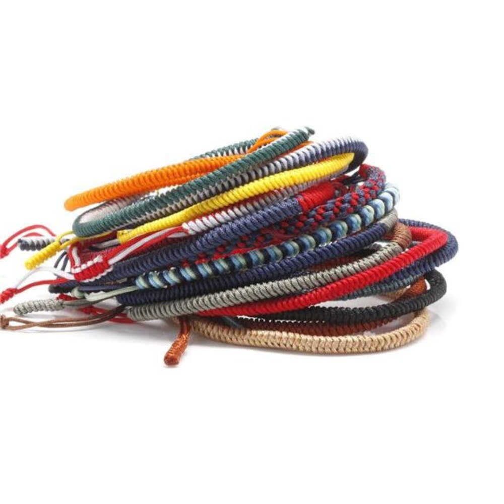 3 Pack Tibetan Monk Lucky Minimal Rope Buddhist Handmade Knot